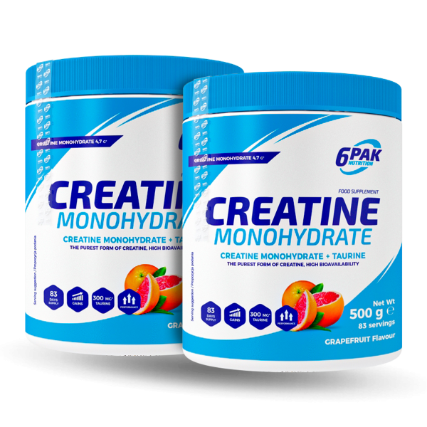 6Pak Creatine Monohydrate 500g + 500g (2-ga szt. 20% Taniej) 6Pak Creatine Monohydrate 500g + 500g (2-ga szt. 20% Taniej)