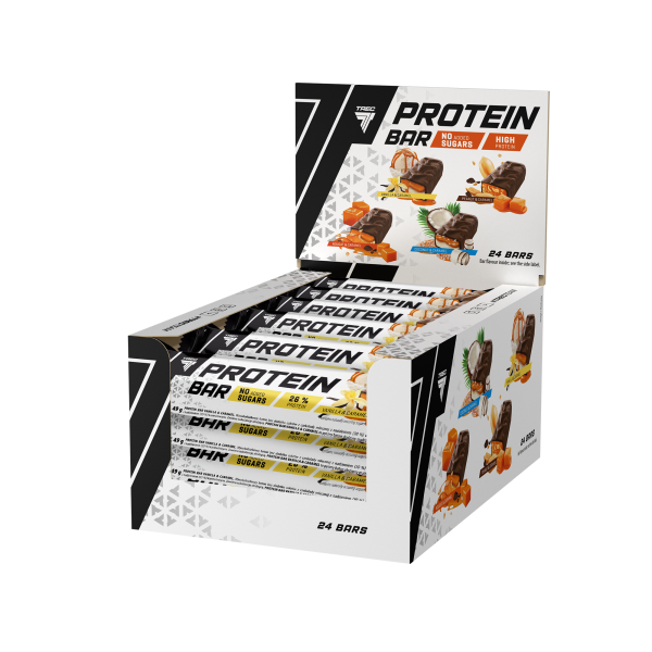 Baton Protein Bar Vanilla & Caramel 49g x 24szt. Baton Protein Bar Vanilla & Caramel 49g x 24szt.