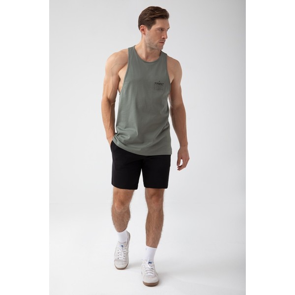 Zielony tank top męski TW BASIC TANK TOP 180 M GREEN Zielony tank top męski TW BASIC TANK TOP 180 M GREEN