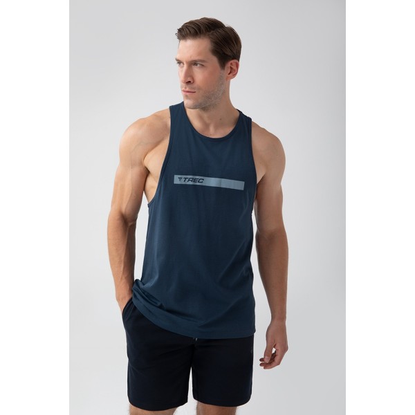 Granatowy tank top męski TW BASIC TANK TOP 181 M NAVY Granatowy tank top męski TW BASIC TANK TOP 181 M NAVY