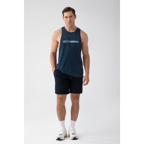 Granatowy tank top męski TW BASIC TANK TOP 181 M NAVY Granatowy tank top męski TW BASIC TANK TOP 181 M NAVY