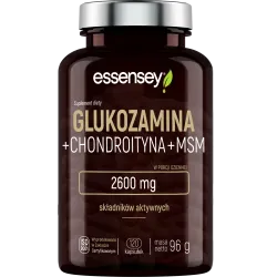 Glukozamina, Chondroityna i MSM - Siarka Organiczna 120kaps.