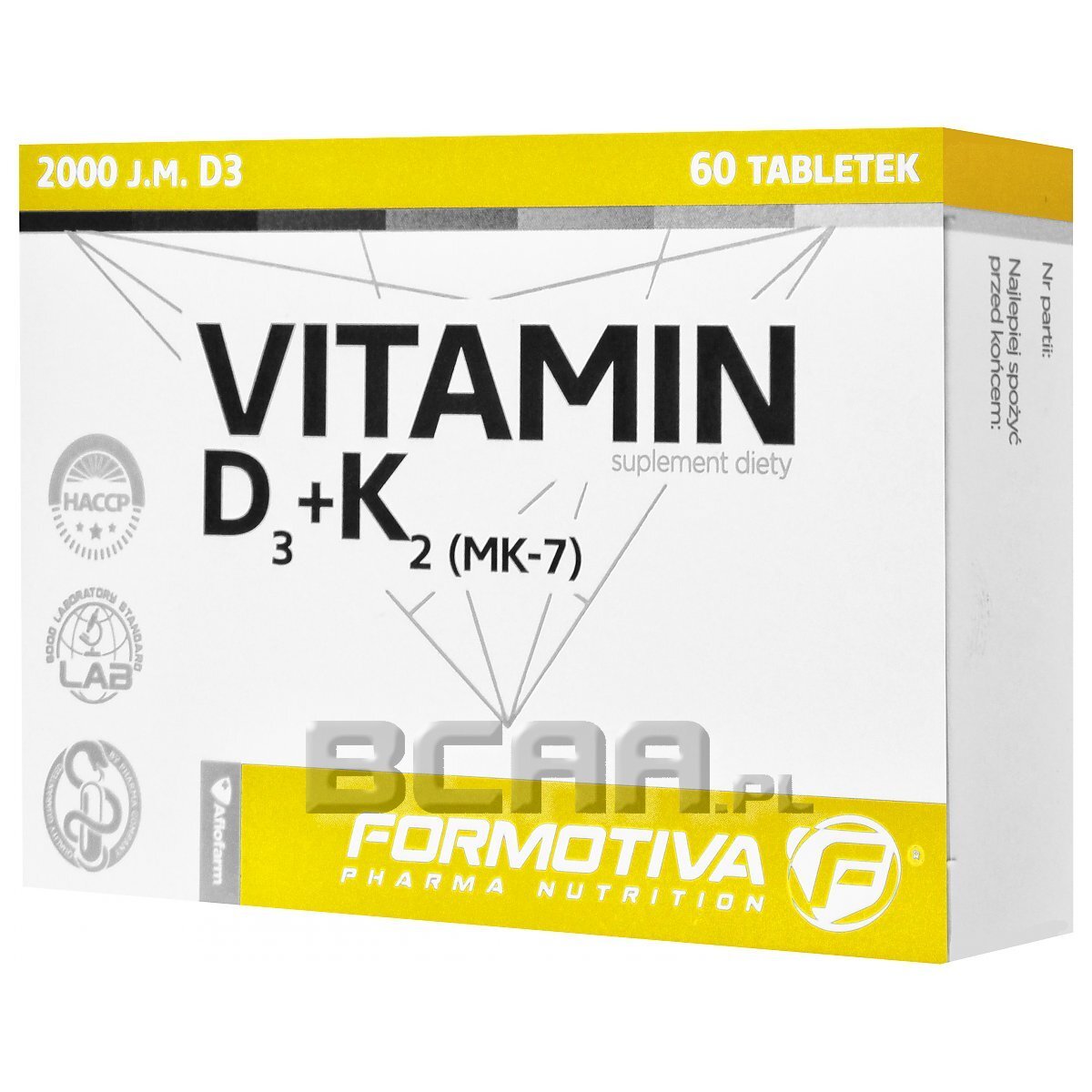 Formotiva Vitamin D3 K2 Mk 7 60tab