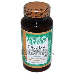 Swanson Olive Leaf Extract 750mg 60kaps.  1/1