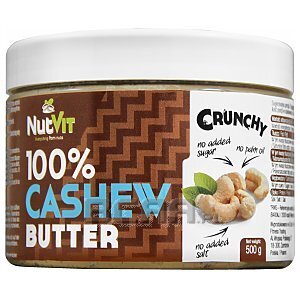 NutVit 100% Cashew Butter Crunchy 500g  1/1