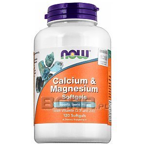 Now Foods Calcium & Magnesium with Vitamin D and Zinc 120kaps.  1/1