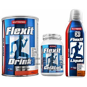 Nutrend Flexit Drink + Flexit Liquid + Gelacoll 400g + 500ml + 180kaps.  1/1