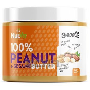 NutVit 100% Peanut + Sesame Butter Smooth 500g  1/1