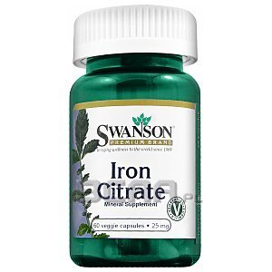 Swanson Iron Citrate - Cytrynian Żelaza 60kaps.  1/1