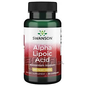 Swanson Alpha Lipoic Acid 600mg 60kaps. 1/1