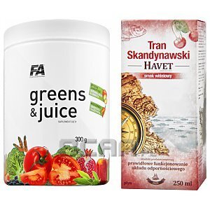 Fitness Authority Greens&Juice + Tran Skandynawski Havet 300g+250ml  1/3