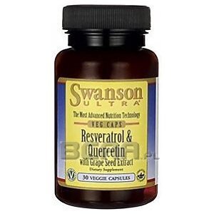 Swanson Resveratrol + Quercetin with Grape Seed Extract 30kaps. 1/1