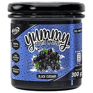 6Pak Nutrition Yummy Fruits in Jelly 300g Blackcurrant 1/1