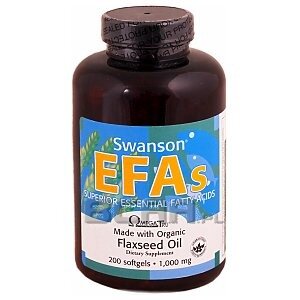 Swanson EFA`s Flaxseed Oil 200kaps. 1/1