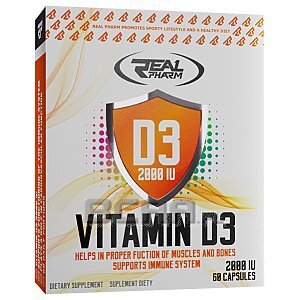 Real Pharm Vitamin D3 2000IU 60kaps. 1/1