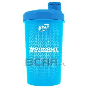 6Pak Nutrition Shaker Workout Is Happiness Neon Blue 700ml 1/1