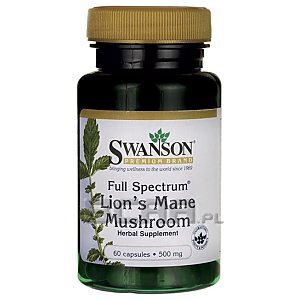 Swanson Full Spectrum Lion's Mane Mushroom 60kaps. 1/1