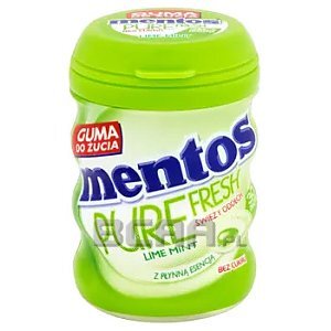 Mentos Pure Fresh Sugar Free BTL Lime-mint 60g 1/1