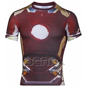 Under Armour Rashguard Męski Alter Ego Iron Man Compression Shirt 1268260-609 czerwony 1/6