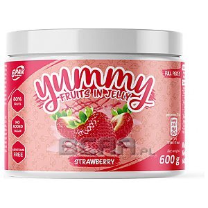 6Pak Nutrition Yummy Fruits in Jelly 600g Strawberry 1/1