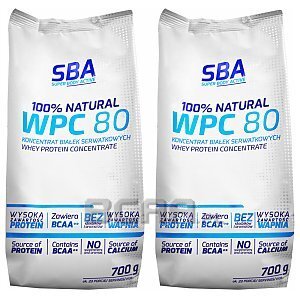 Mlekovita SBA 100% Natural WPC 80 2 x 700g = 1400g  1/3
