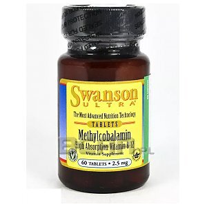 Swanson Methylcobalamin High Absorption Vitamin B12 2,5mg 60tab. do ssania 1/1