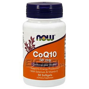 Now Foods CoQ10 50 mg with Selenium & Vitamin E 50softgel 1/1