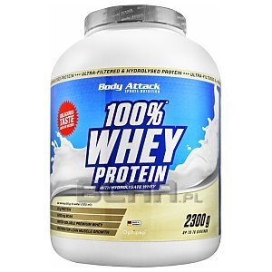Body Attack 100% Whey Protein Strawberry 2300g  1/2