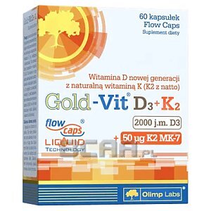 Olimp Gold-Vit D3+K2 2000IU 60kaps. 1/1