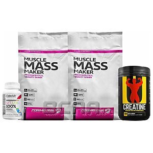 Formotiva Muscle Mass Maker + Creatine Monohydrate + 100% Vit&Min 2000g+500g+90tab. 1/4