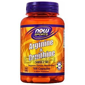 Now Foods Arginine & Ornithine 100kaps. [promocja] 1/2
