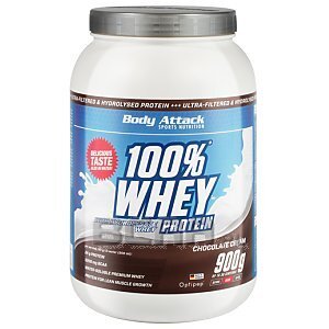 Body Attack 100% Whey Protein White Chocolate Strawberry 900g  1/1