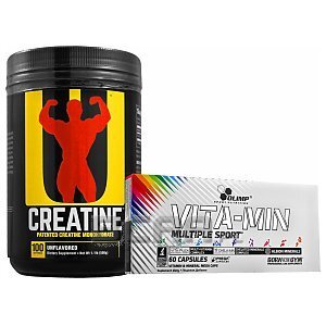 Universal Creatine Monohydrate + Olimp Vita-Min Multiple Sport 500g+60kaps.  1/3