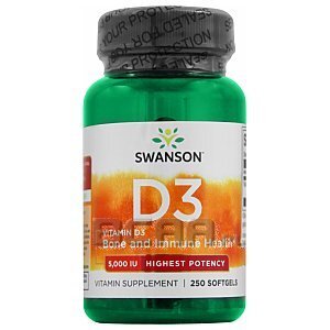 Swanson Vitamin D3 5000IU 250kaps. 1/2
