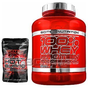 Scitec 100% Whey Protein Professional + Hot Blood 3.0 2350g + 100g  1/1