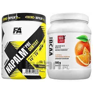 Fitness Authority Xtreme Napalm Pre-Contest + 100% LABS Econo BCAA 500g+500g  1/4