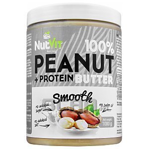 NutVit 100% Peanut + Protein Butter 1000g 1/2