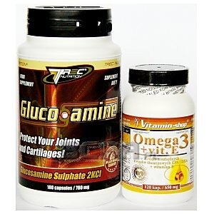 Trec Glucosamine Glukozamina 900 180kaps.+ Omega 3 120kaps.GRATIS 1/1