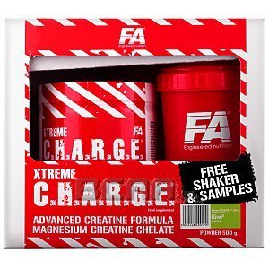 Fitness Authority Xtreme C.H.A.R.G.E. [ Charge ] apple-mint 500g + Shaker i Próbki  1/4