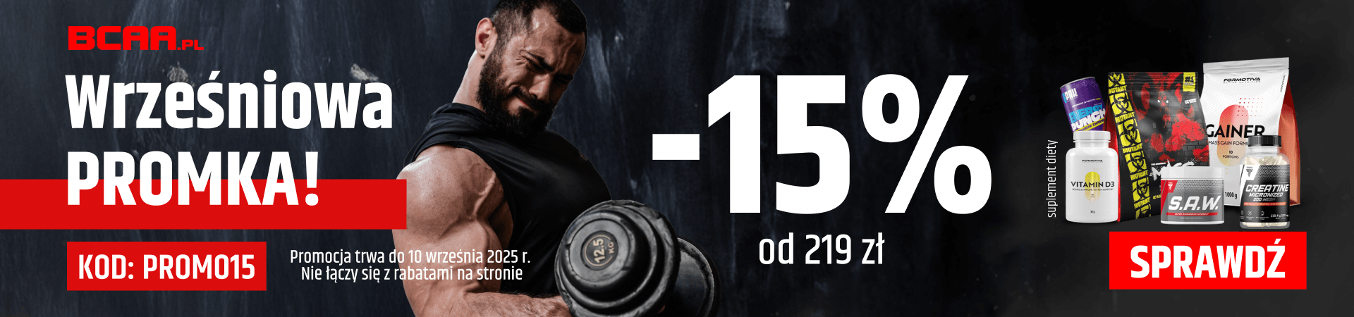 Rabat -15% od 219 zł