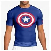 Under Armour Rashguard Męski Alter Ego Captain America Logo 1244399-402 M niebieski 3/5
